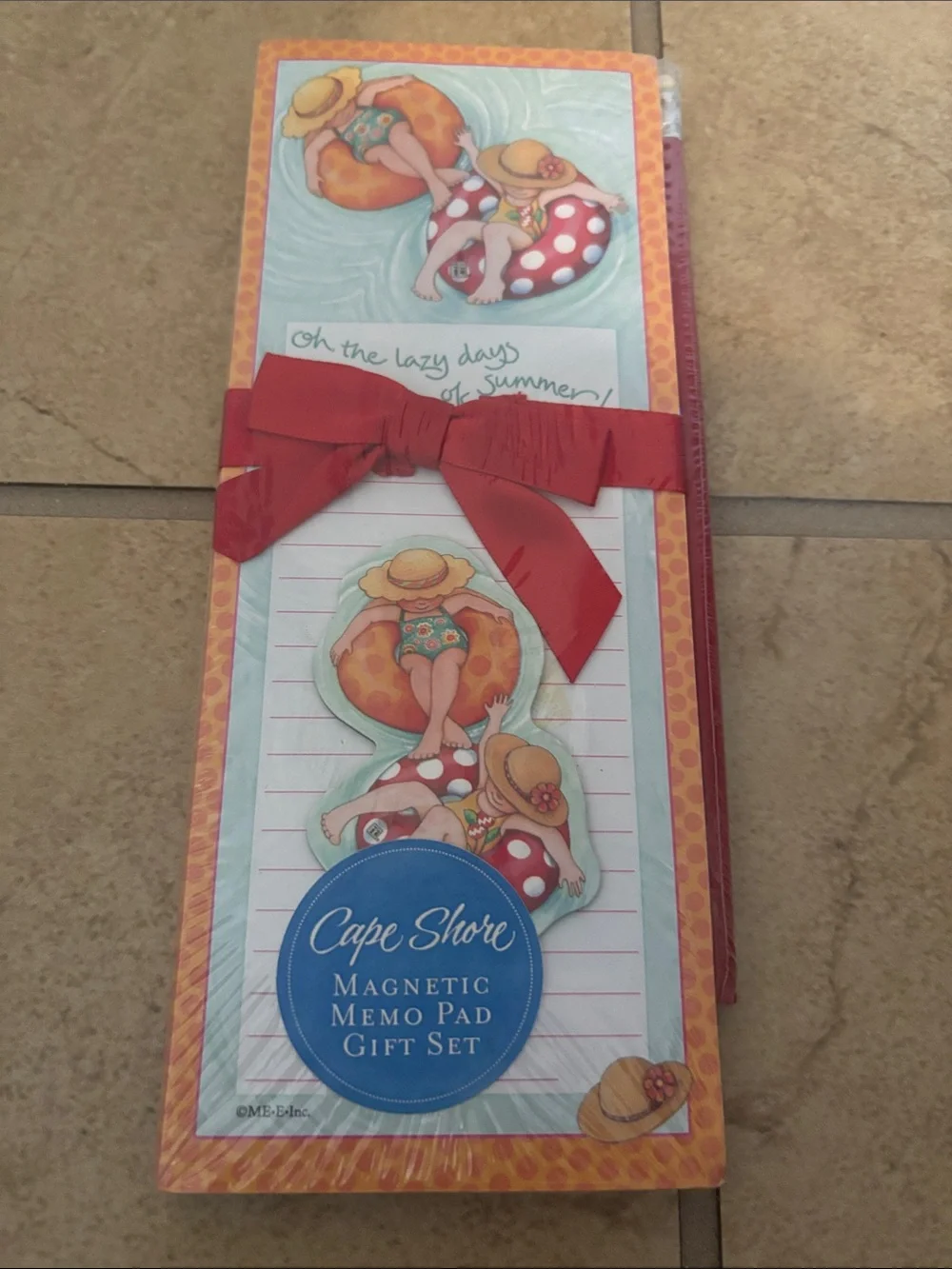 Cape Shore Red Magnetic Memo Pad Gift Set